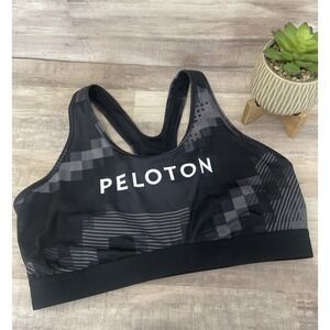 Adidas Pelton sports bra pullover wireless racer back black grey womens XL